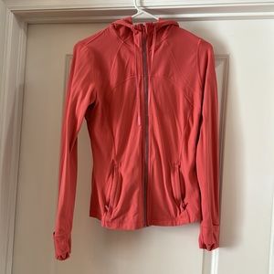 Lululemon -  Pink Hooded Light Weight Fitted Jacket - Size 8